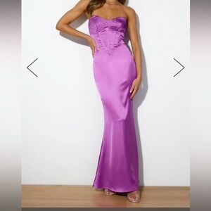 Hello Molly Take A Ride Maxi Dress Purple Size Medium